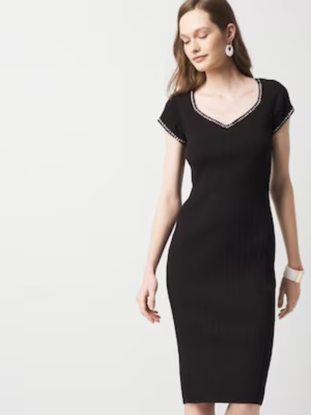 WHBM KNIT XS BLACK KNIT DRESS